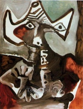 Homme assis 1972 Cubism Oil Paintings
